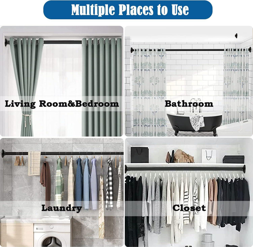 Massive Discounts No-Drill Extendable Shower Curtain Rod – 355cm