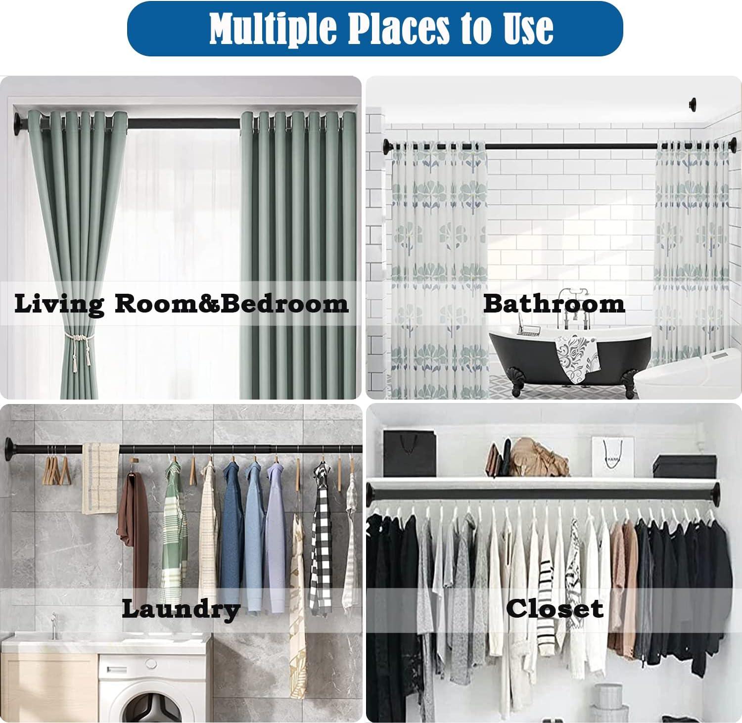 Massive Discounts No-Drill Extendable Shower Curtain Rod – 355cm