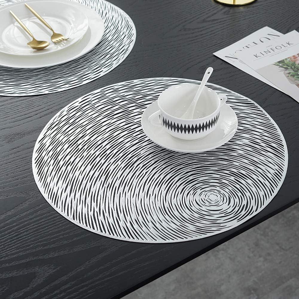Hosoncovy Round Placemats Set | 4 Pack Heat Resistant Starry Sky Design