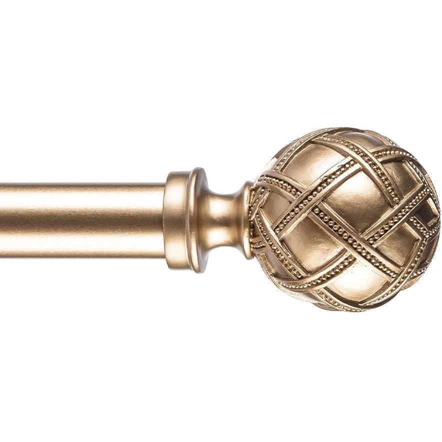 Massive Discounts Gold Heavy Duty Curtain Rod | Adjustable 84–120in