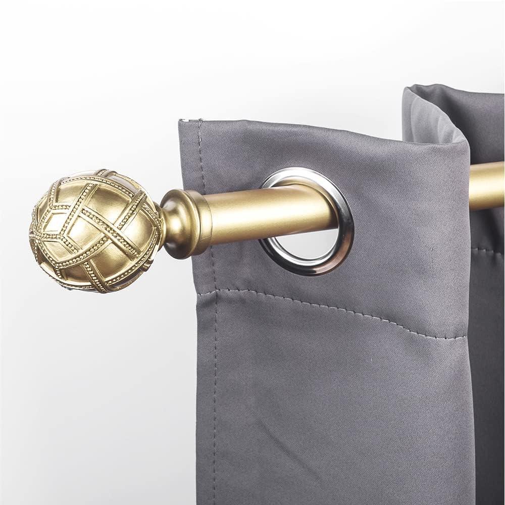 Massive Discounts Gold Heavy Duty Curtain Rod | Adjustable 84–120in