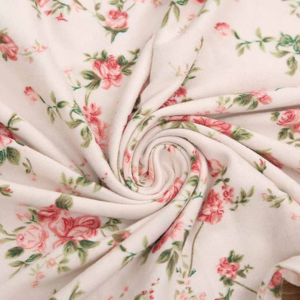 Massive Discounts Pink Floral Dining Chair Covers | Stretch Spandex 4 Pack