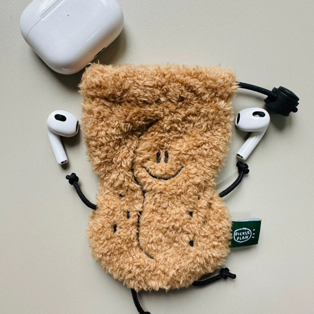 LuLuFun Studio Peanut Soft Bag – Handmade Polar Fleece Plush Pouch