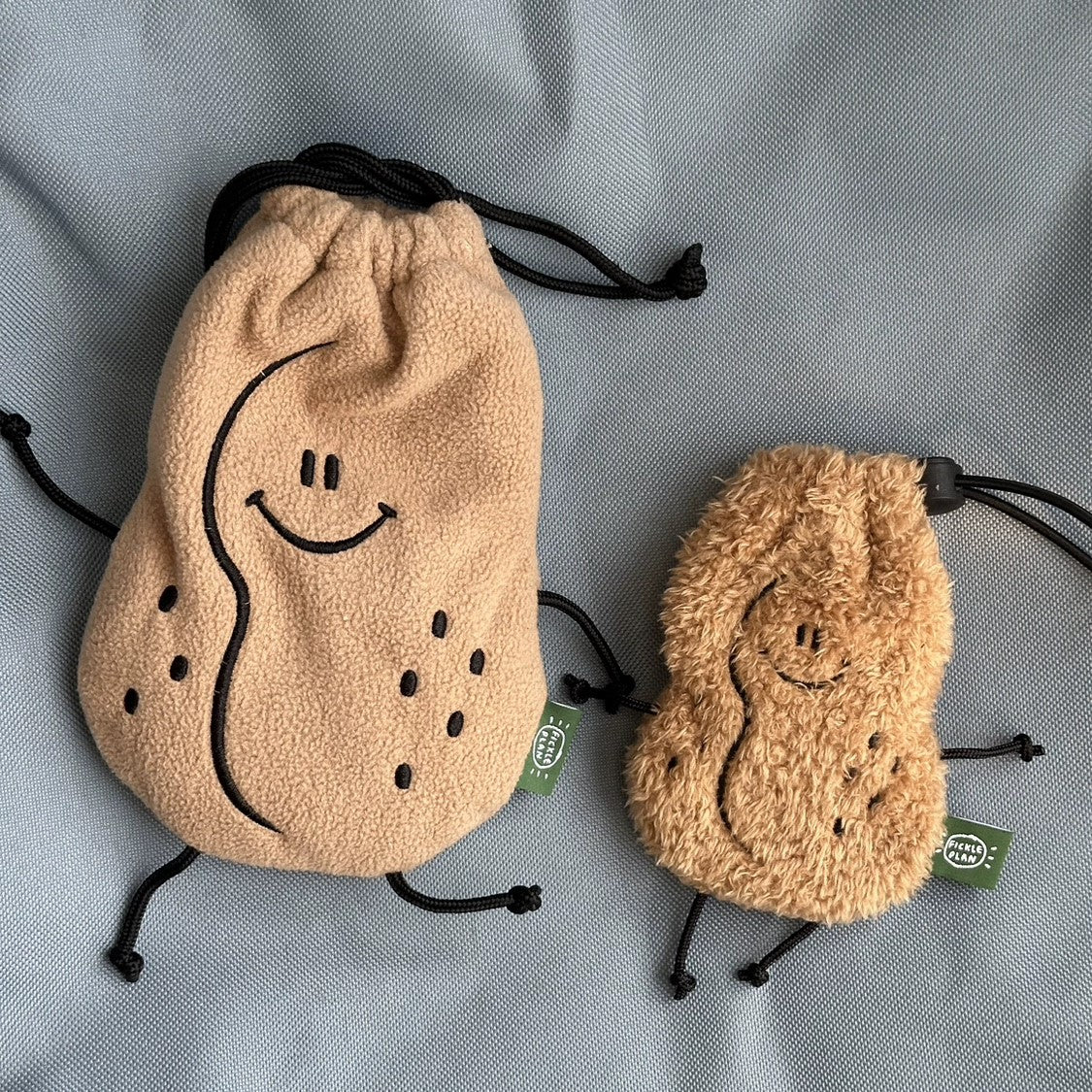 LuLuFun Studio Peanut Soft Bag – Handmade Polar Fleece Plush Pouch