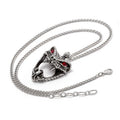 Alchemy Gothic Snake Necklace – Pewter Serpent with Red Crystals
