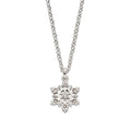 Gecko Kidsmas Snowflake Necklace – Silver Plated Brass with Crystals