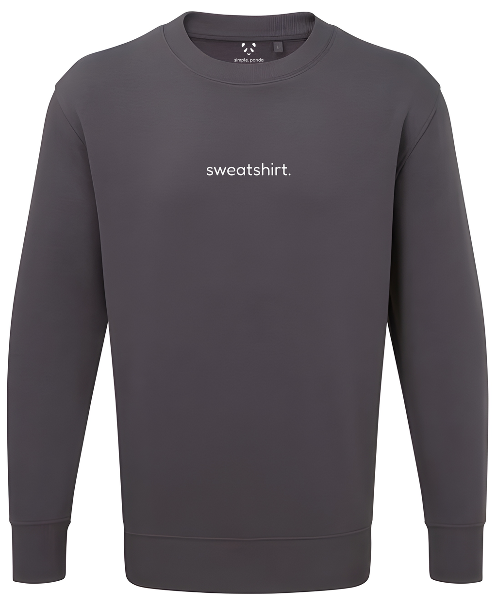 simple. sweatshirt. snug. charcoal.