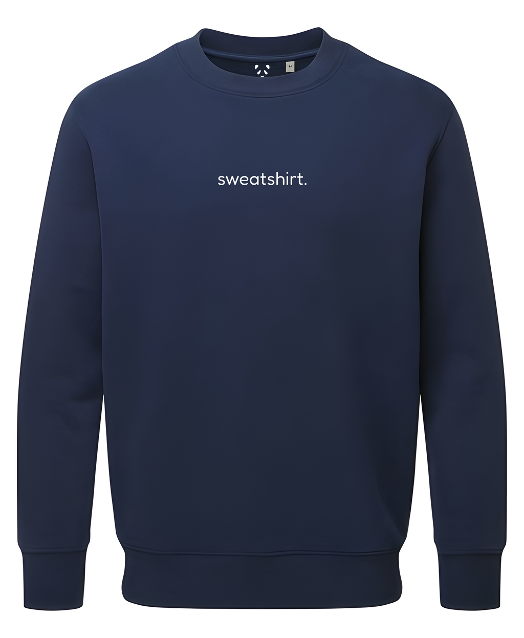 simple. sweatshirt. snug. navy.