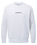 simple. sweatshirt. snug. white.
