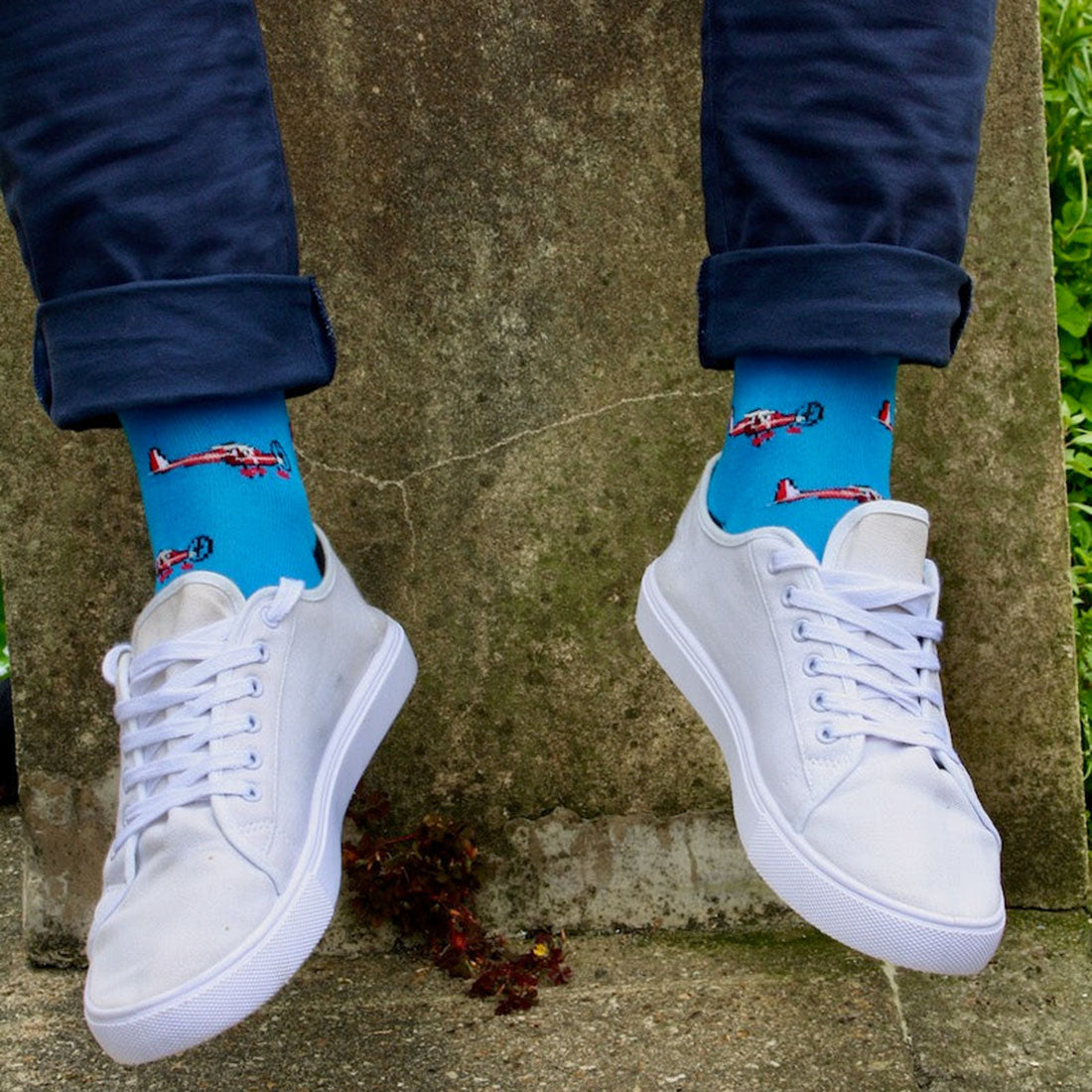Swole Panda Aeroplane Bamboo Socks – Sustainable Novelty Men's Socks