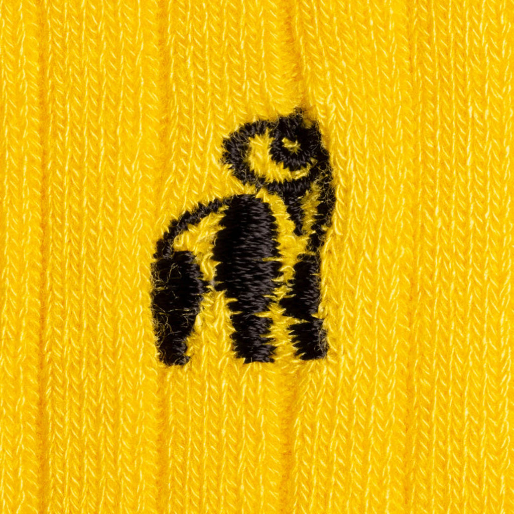 Swole Panda Banana Yellow Bamboo Socks – Soft Ribbed Sustainable Socks