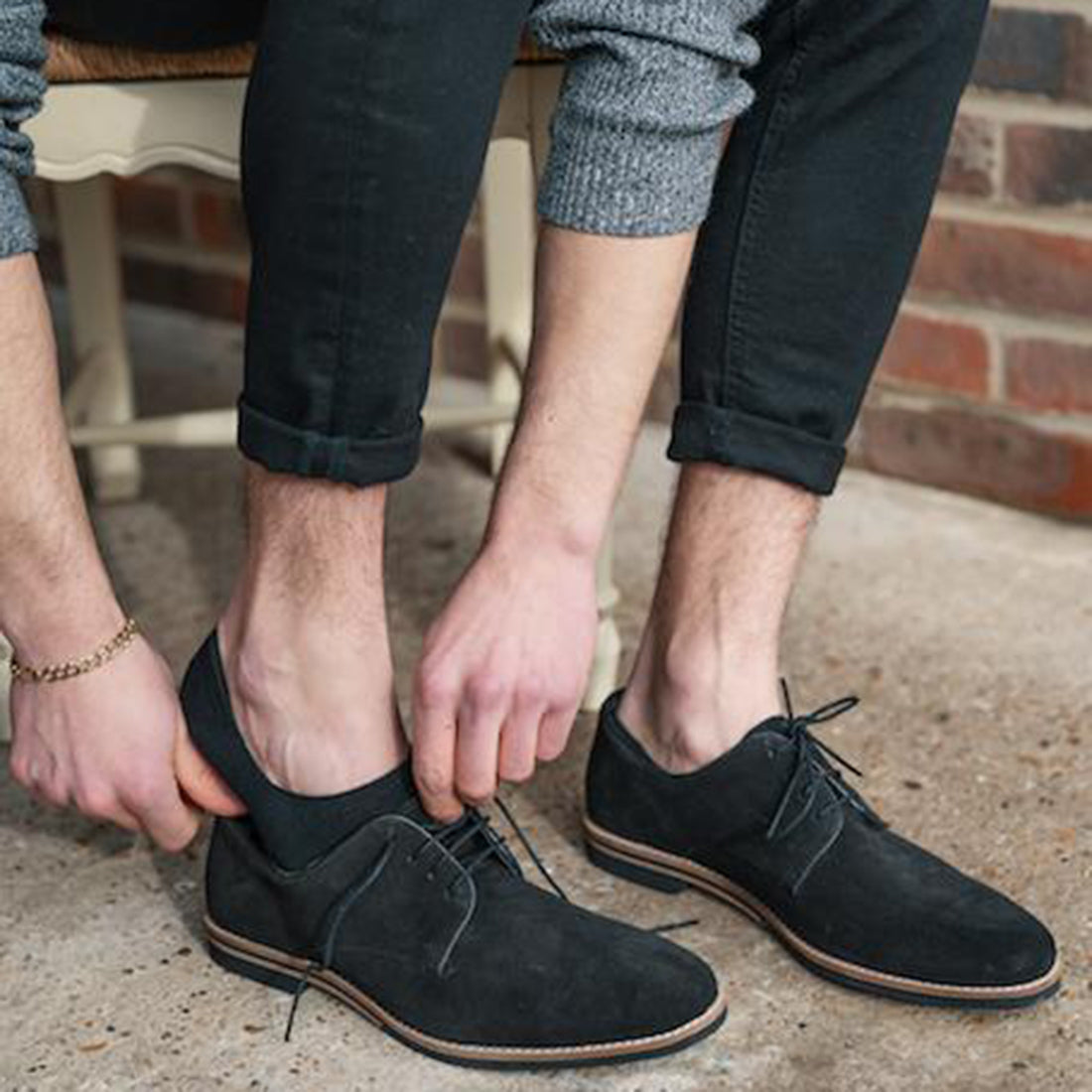 Swole Panda Black No-Show Bamboo Socks | Invisible Breathable Cotton