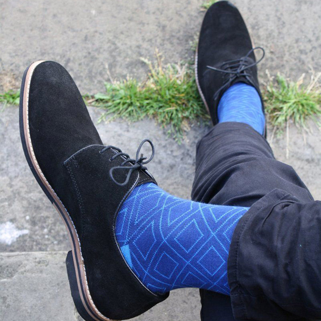 Swole Panda Blue Classic Car Bamboo Socks – Sustainable Novelty Socks