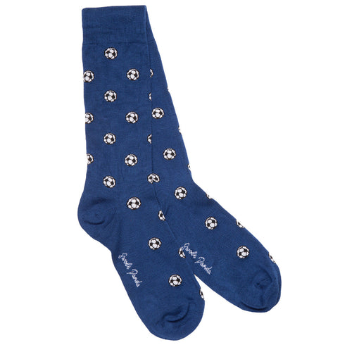 Swole Panda Blue Football Bamboo Socks – Durable and Soft Athletic Wear