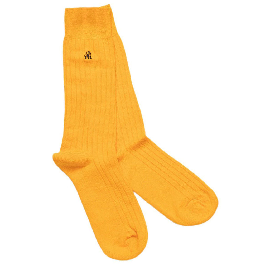 Swole Panda Bumblebee Yellow Bamboo Socks – Soft & Breathable Footwear