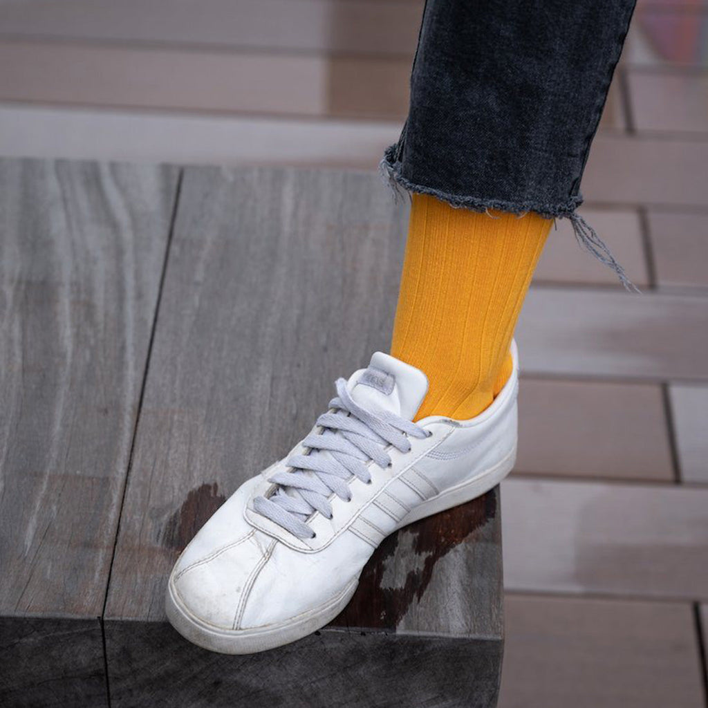 Swole Panda Bumblebee Yellow Bamboo Socks – Soft & Breathable Footwear