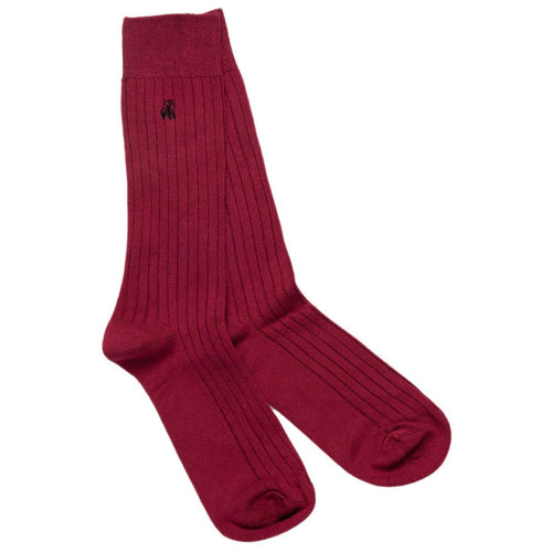 Swole Panda Burgundy Bamboo Socks – Comfort Cuff Diabetic Friendly