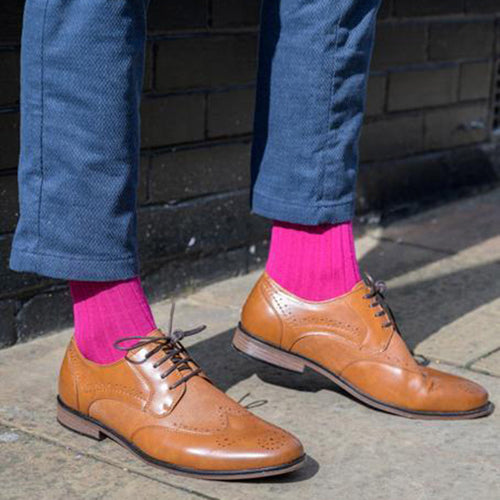 Swole Panda Cerise Bamboo Socks – Ribbed Comfort Cuff Diabetic Friendly