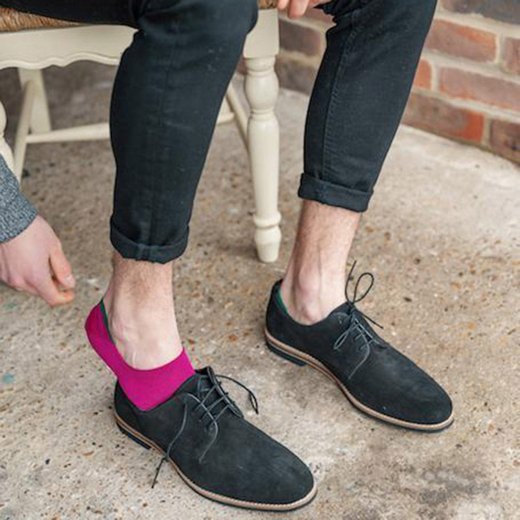 Swole Panda Cerise No-Show Bamboo Socks – Invisible Comfort Footwear