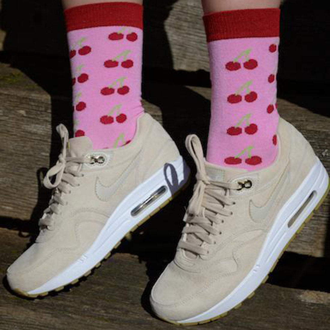 Swole Panda Cherry Bamboo Socks – Soft and Sustainable Patterned Socks