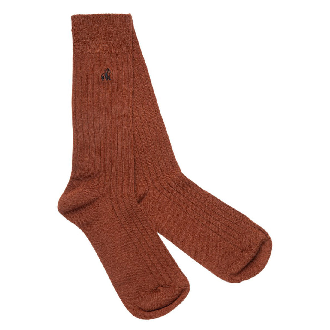 Swole Panda Chestnut Brown Bamboo Socks – Breathable & Durable Mens Socks