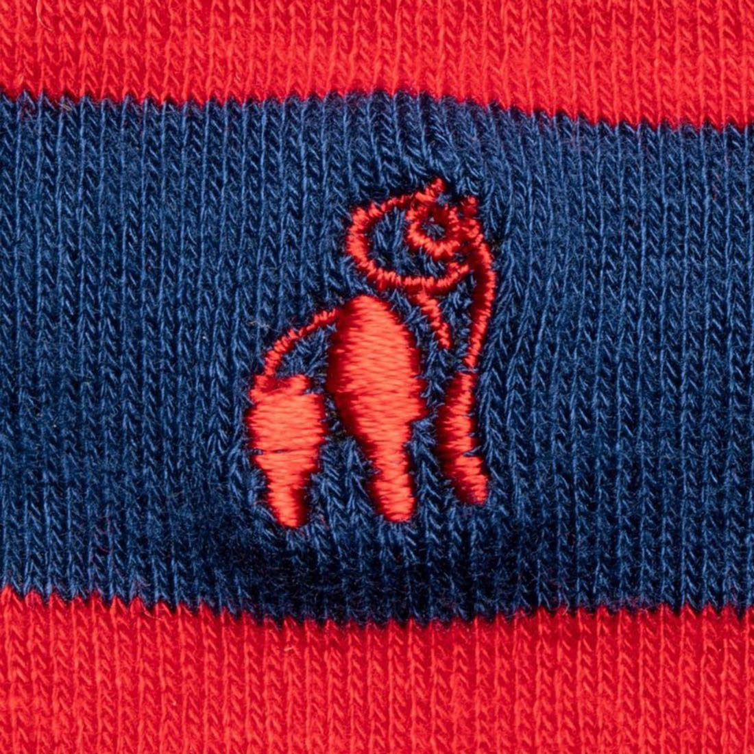 Swole Panda Red and Navy Striped Bamboo Socks – Breathable & Durable
