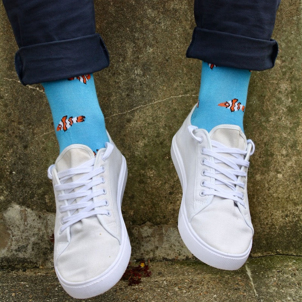 Swole Panda Clown Fish Bamboo Socks – Sustainable Novelty Footwear