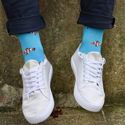 Swole Panda Clown Fish Bamboo Socks – Sustainable Novelty Footwear