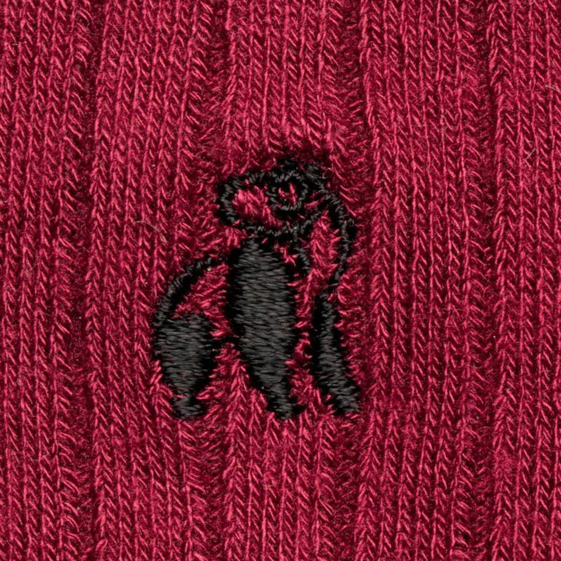 Swole Panda Bamboo Socks – Deep Burgundy Crocodile Animal Pattern