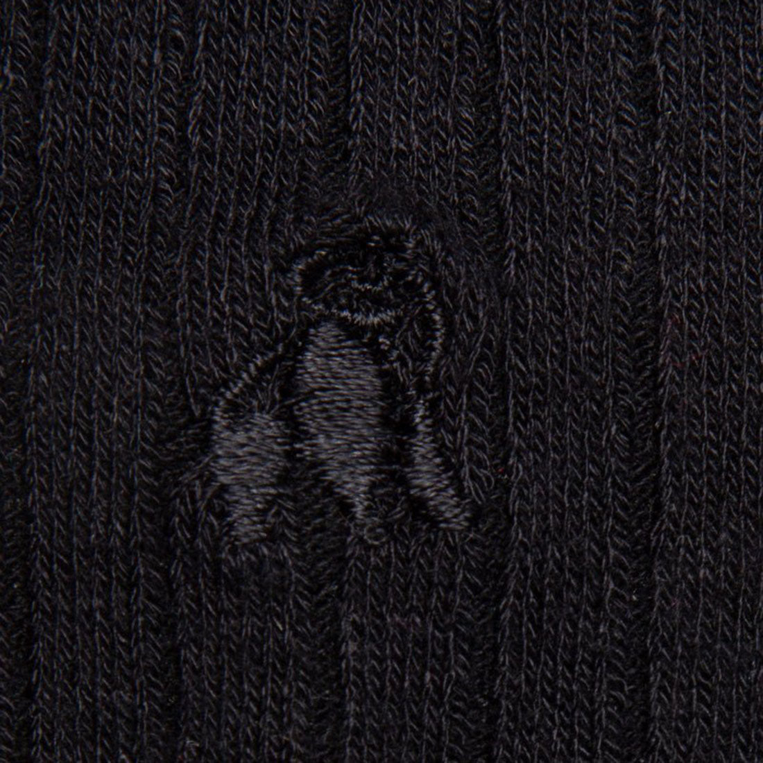 Swole Panda Jet Black Bamboo Socks – Ribbed Comfort Cuff for Men