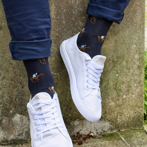Swole Panda Racehorse Bamboo Socks – Soft & Durable Equestrian Style