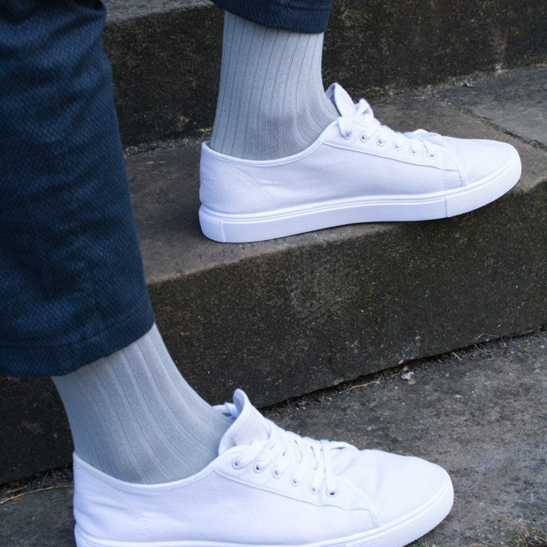Swole Panda Light Grey Bamboo Socks – Breathable and Durable Footwear