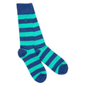 Swole Panda Lime Green Striped Bamboo Socks – Breathable & Soft