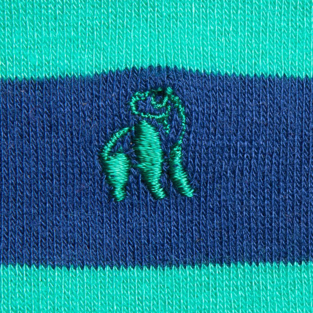 Swole Panda Lime Green Striped Bamboo Socks – Breathable & Soft