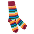 Swole Panda Multi Fine Striped Bamboo Socks – Breathable & Soft
