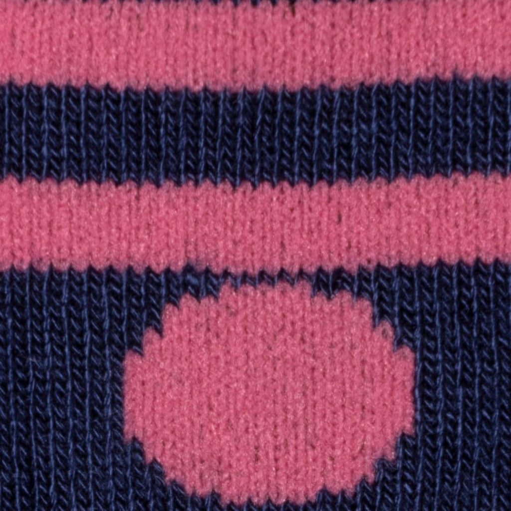 Swole Panda Navy and Pink Polka Dot Bamboo Socks – Soft & Breathable