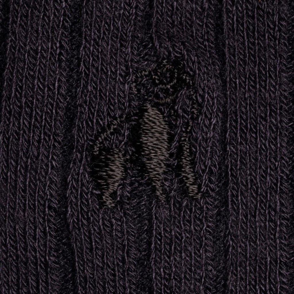 Swole Panda Navy Bamboo Socks – Ribbed Comfort Cuff Diabetic Friendly