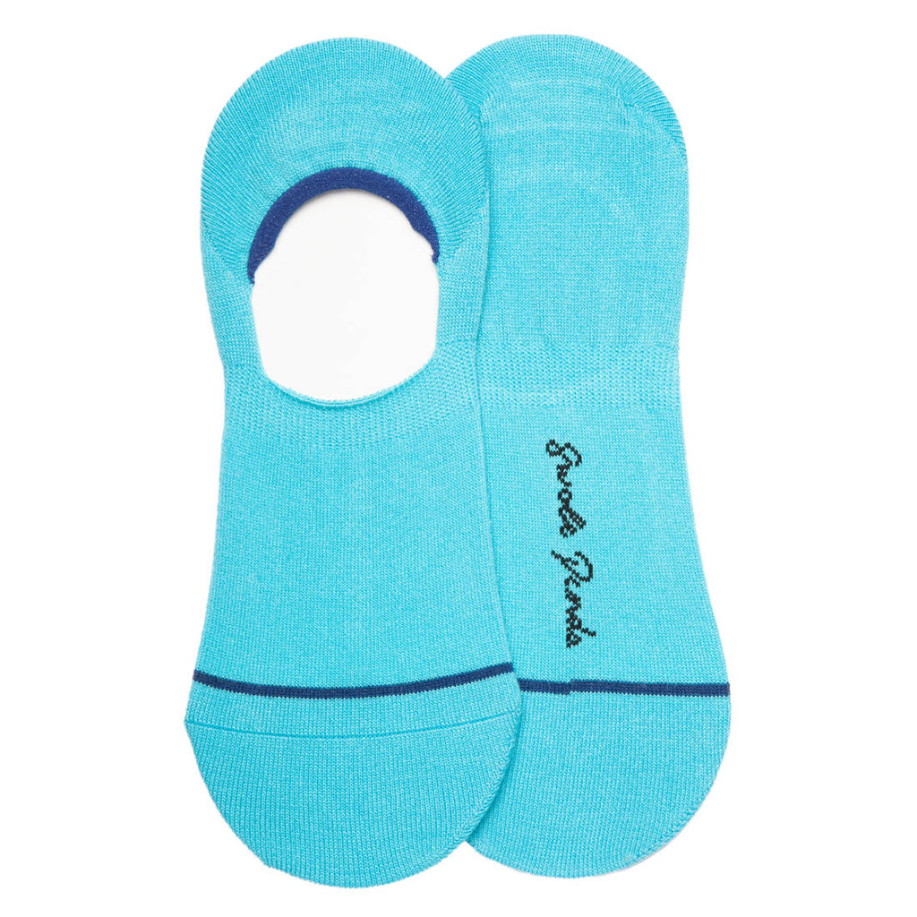 Swole Panda Neon Blue No-Show Bamboo Socks – Breathable Invisible Style
