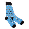 Swole Panda Bamboo Socks – Blue Panda Print Reinforced Heel and Toe