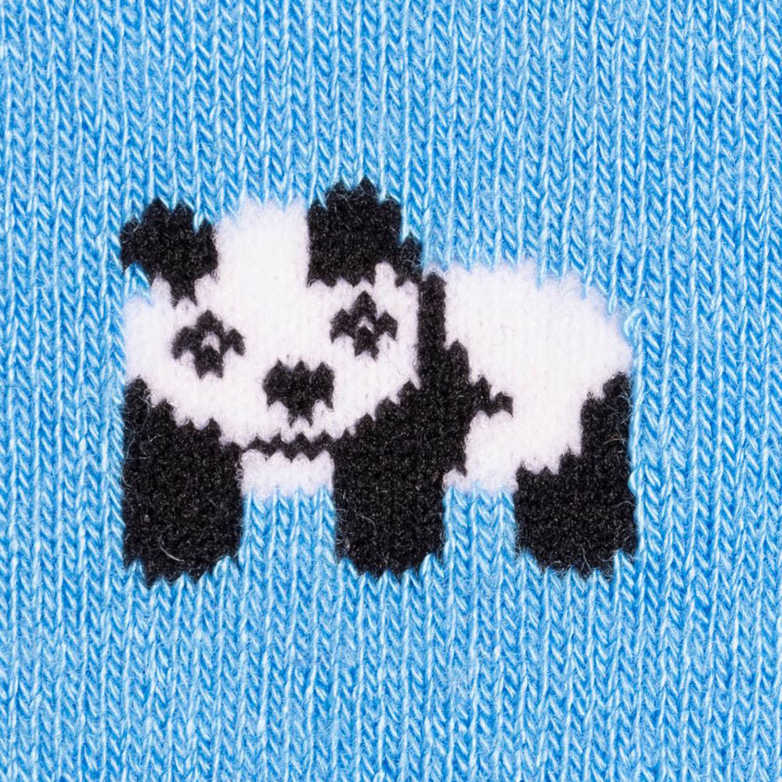 Swole Panda Bamboo Socks – Blue Panda Print Reinforced Heel and Toe