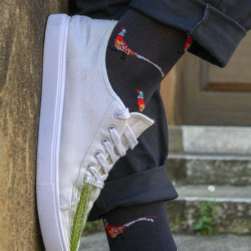 Swole Panda Pheasant Bamboo Socks – Comfort Cuff for Sensitive Feet