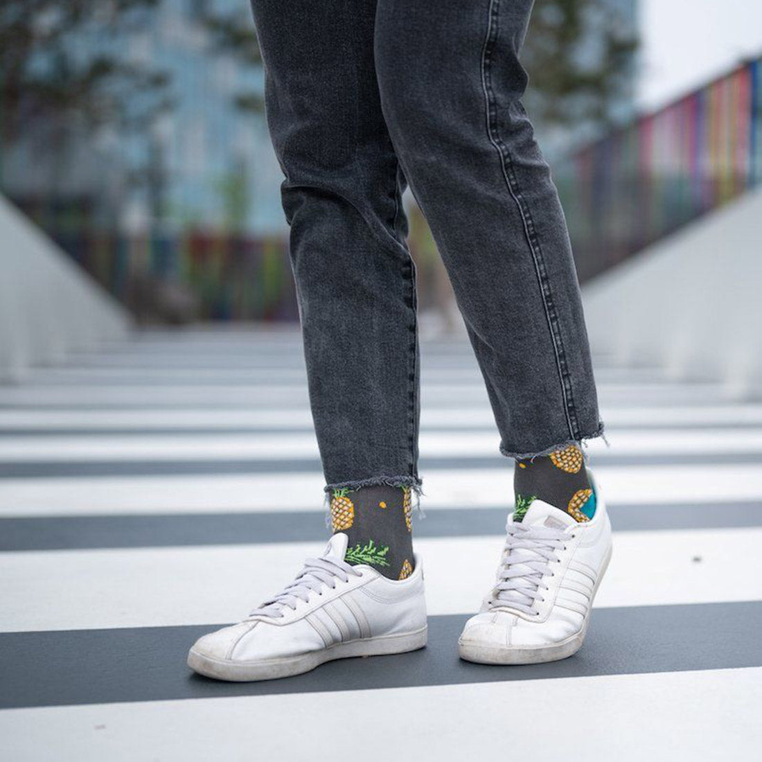 Swole Panda Pineapple Bamboo Socks – Breathable & Soft Novelty Socks