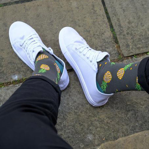 Swole Panda Pineapple Bamboo Socks – Breathable & Soft Novelty Socks