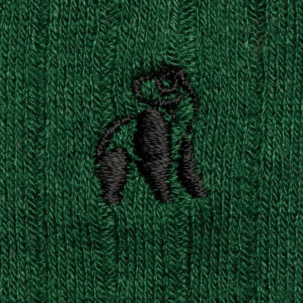 Swole Panda Racing Green Bamboo Socks – Ribbed Comfort Cuff for Men