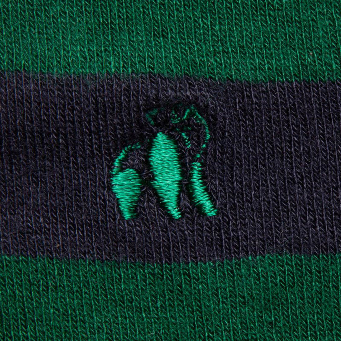 Swole Panda Racing Green Striped Bamboo Socks – Breathable & Soft