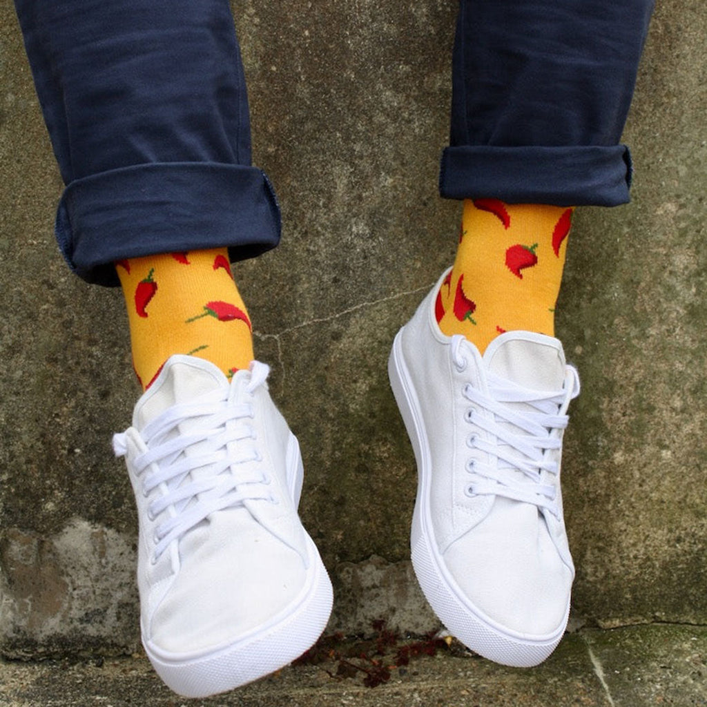 Swole Panda Red Chilli Pepper Bamboo Socks – Sustainable Novelty Socks