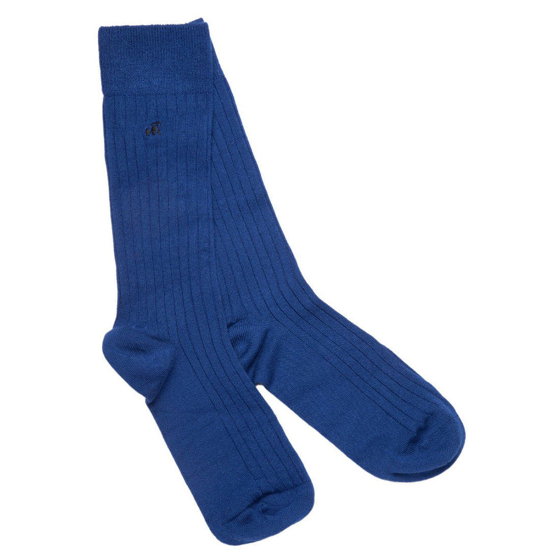 Swole Panda Royal Blue Bamboo Socks – Soft Ribbed Sustainable Hosiery