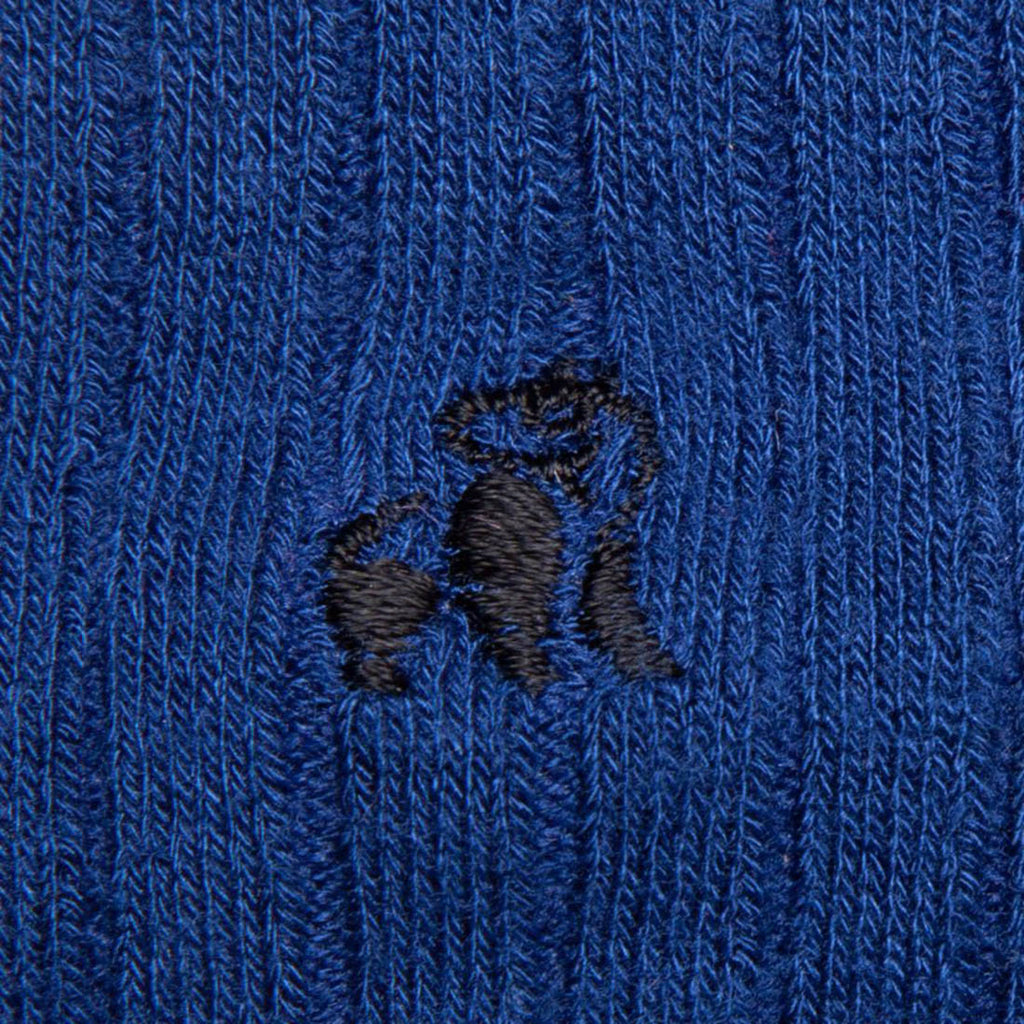 Swole Panda Royal Blue Bamboo Socks – Soft Ribbed Sustainable Hosiery