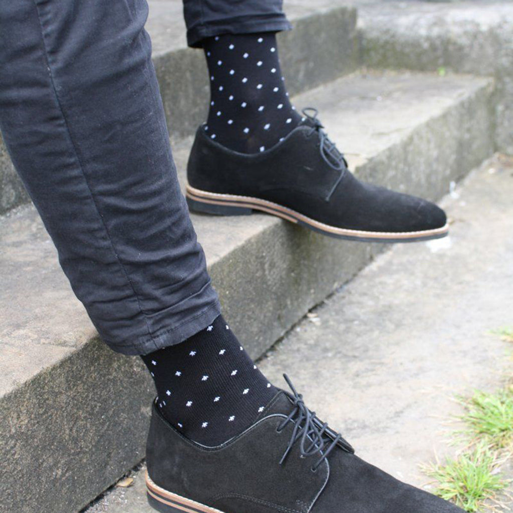 Swole Panda Spotted Black Bamboo Socks – Breathable and Durable Softness