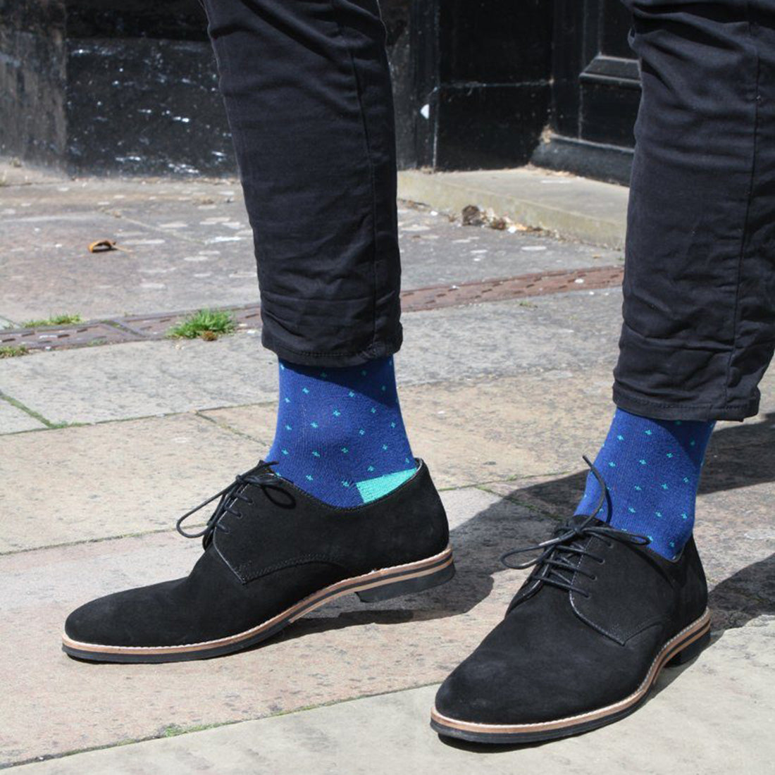 Swole Panda Spotted Green Bamboo Socks – Breathable Patterned Footwear